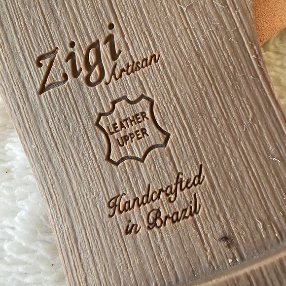 Zigi Artisan Women's Laylee Suede Leather Slide Sandals Size 10M Open Toe Brown - Picture 5 of 6